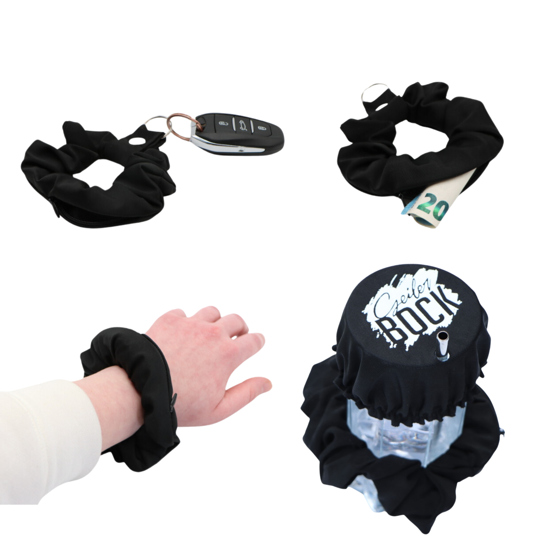 KO-Stop Geiler Bock Getränkeschutz Haarband Scrunchie Schutz vor K.O.-Tropfen, wiederverwendbar! - Ko-Stop