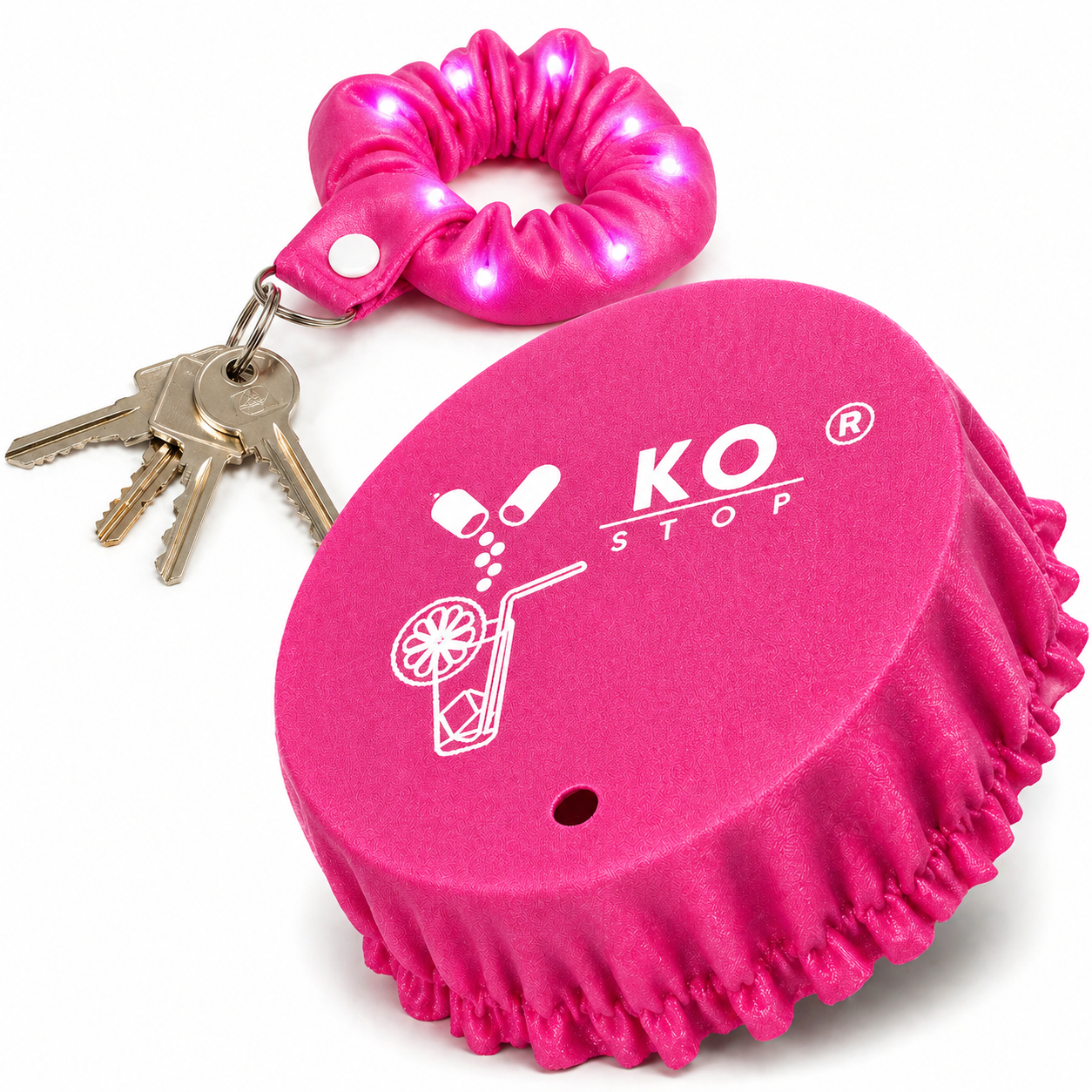 4in1 Drink Cover Scrunchie LED – Getränkeschutz & Abdeckung | KO STOP® - Ko-Stop