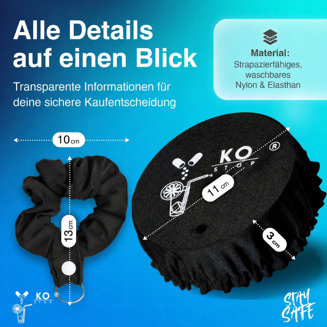 Krugdeckel 1L – 4in1 Getränkeschutz für Events & unterwegs | KO STOP® - Ko-Stop