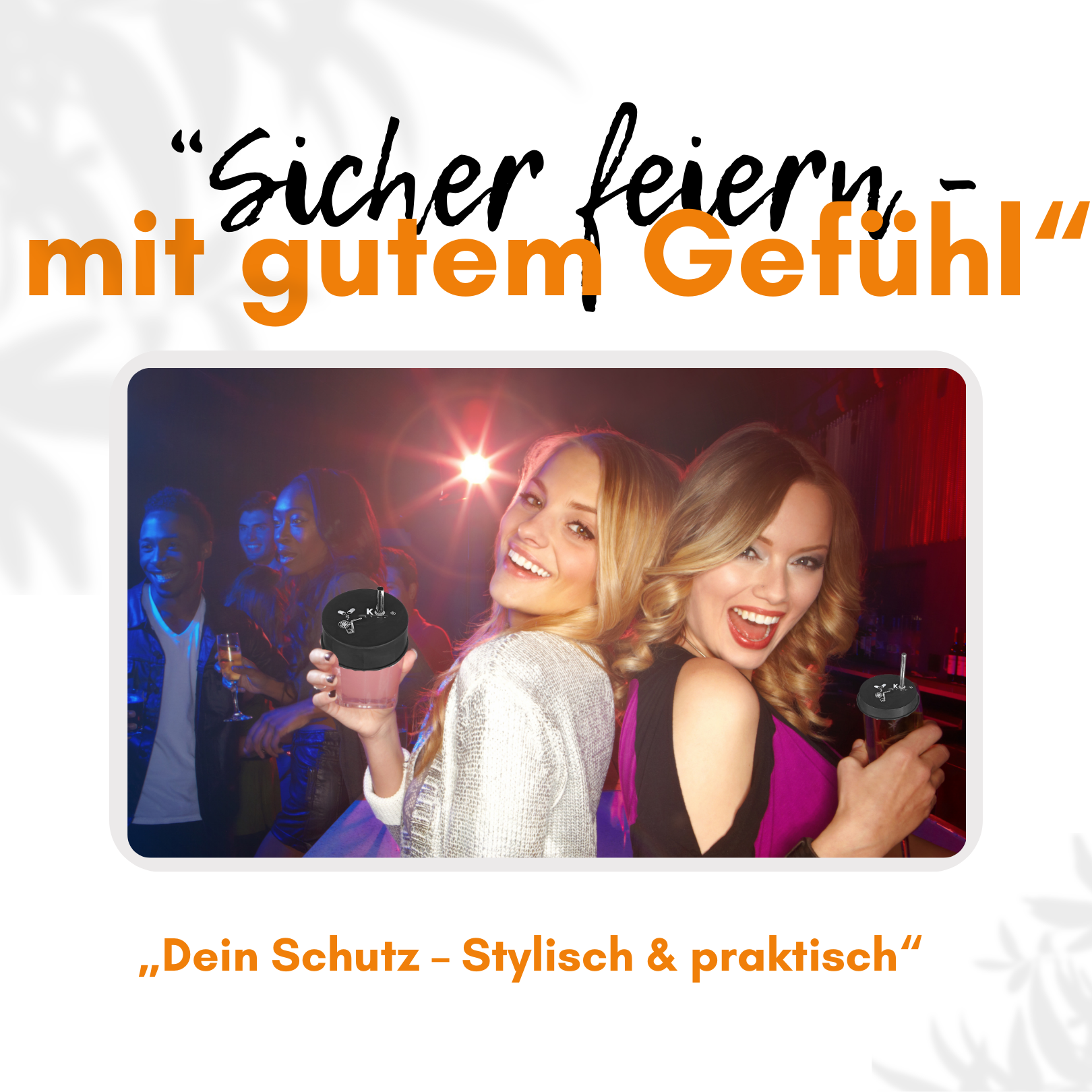 Ko Stop Deckel schützt Glas auf Festival oder Party vor K.O.-Tropfen und Insekten