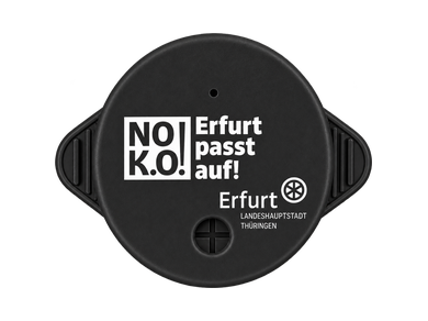 Individuell gestalteter KO STOP Getränkeschutz für die Landeshauptstadt Erfurt