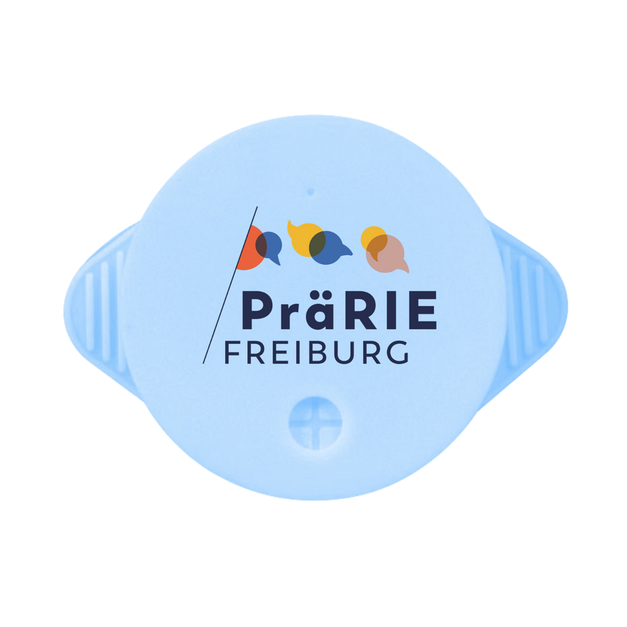 Individuell gestalteter KO STOP Getränkeschutz für PräRIE Freiburg