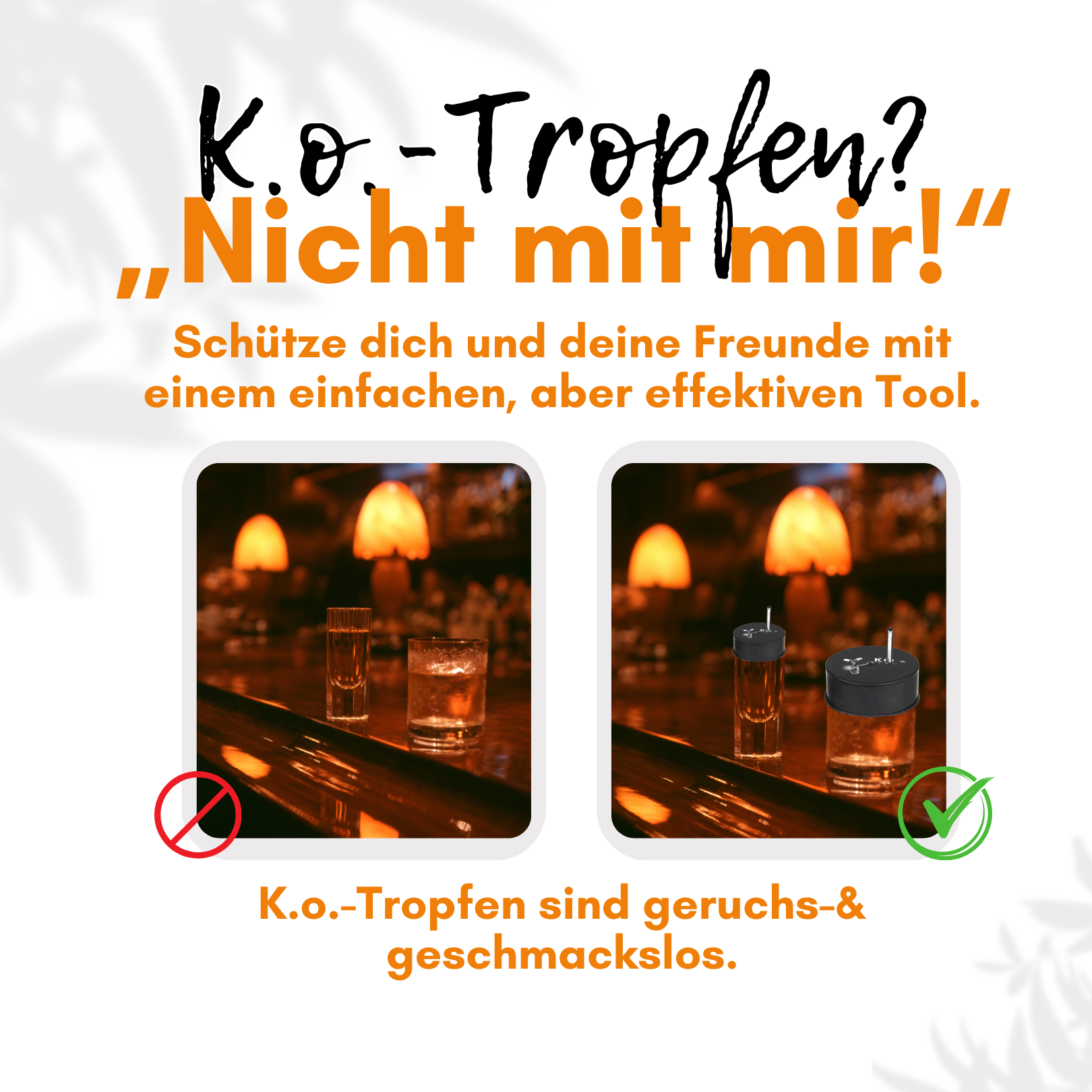 Ko Stop Deckel schützt Glas auf Festival oder Party vor K.O.-Tropfen und Insekten
