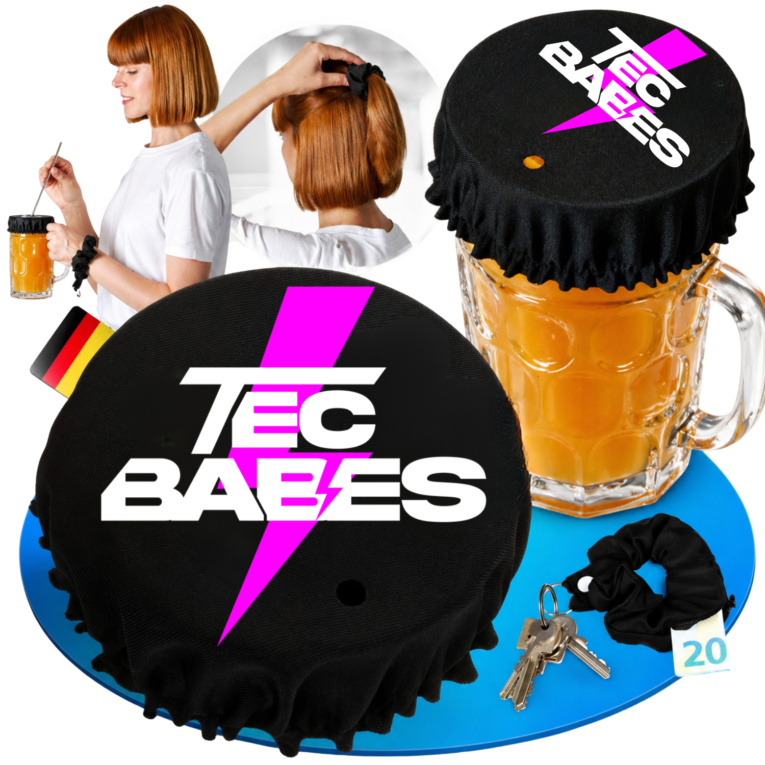 Krugdeckel 1L – 4in1 Getränkeschutz für Events & unterwegs | Tecbabes - Ko-Stop