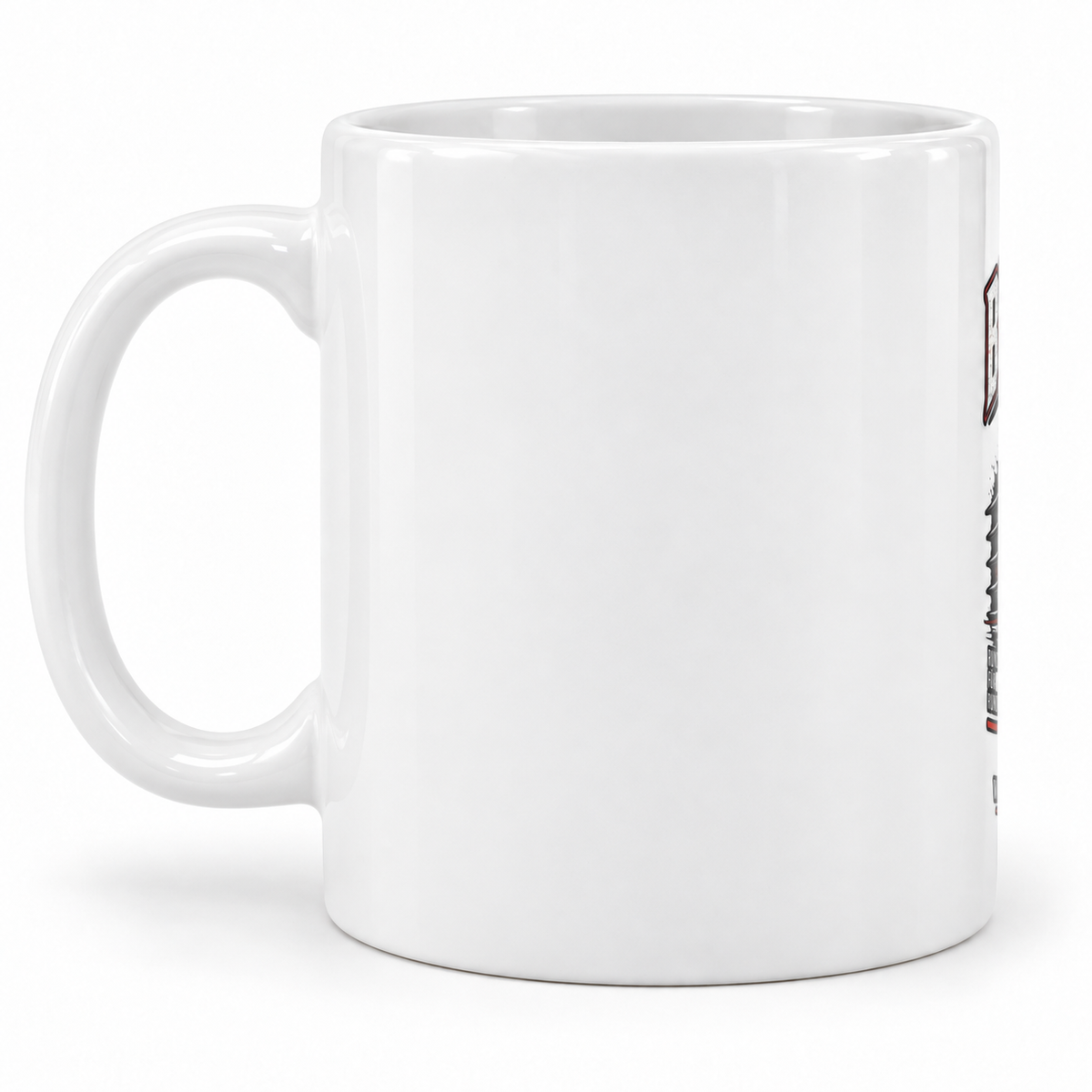 Axel-Schulz-Tasse Boxing Club 1990 – unbedruckte Seite mit Griff links