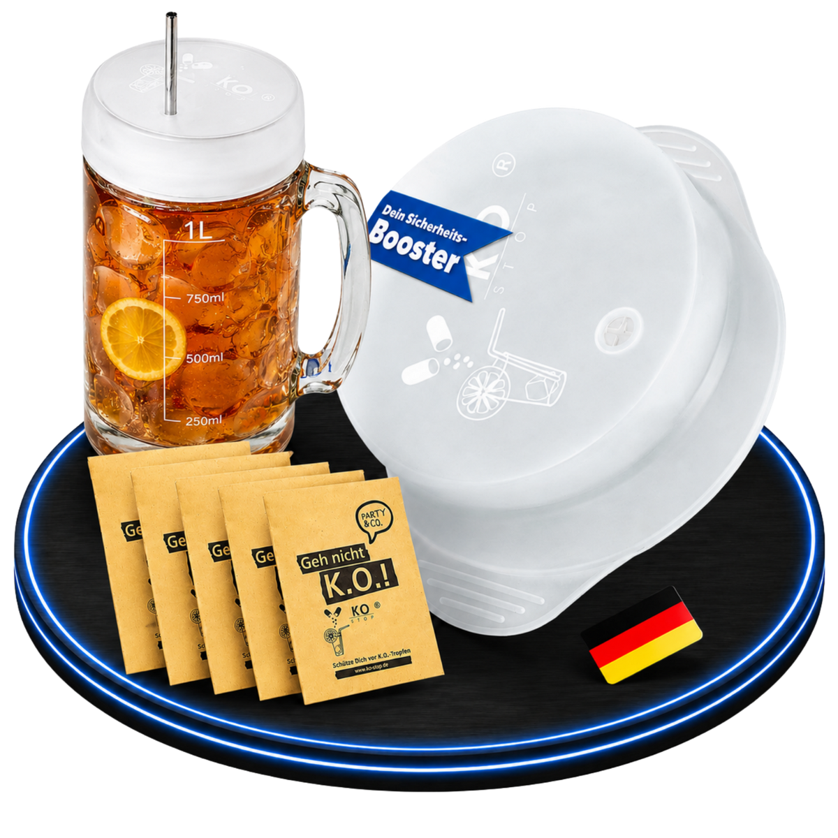 Getränkeschutzdeckel für Maßkrüge 9–11 cm, 5er-Pack
